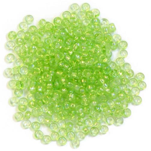 Czech Seed Beads 10/0 Transparent - Green Shades