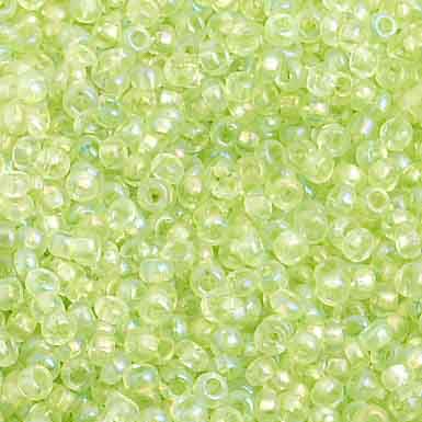 Czech Seed Beads 10/0 Transparent - Green Shades