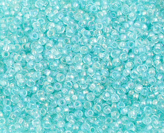 Czech Seed Beads 10/0 Transparent - Green Shades