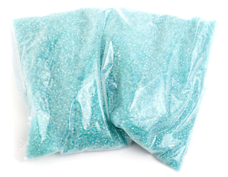 Czech Seed Beads 10/0 Transparent - Green Shades