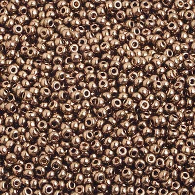 Czech Seed Beads 10/0 Metallic Brown Shades