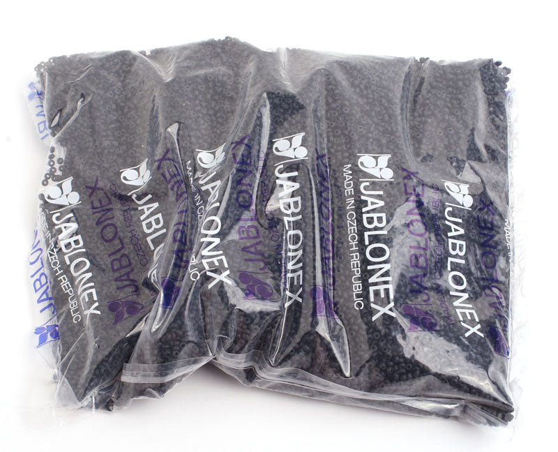 Czech Seed Beads 10/0 Opaque - Black/Grey Shades