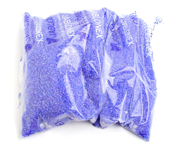 Czech Seed Beads 10/0 Transparent - Blue Shades