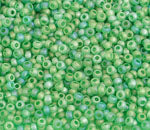 Czech Seed Beads 10/0 Transparent - Green Shades