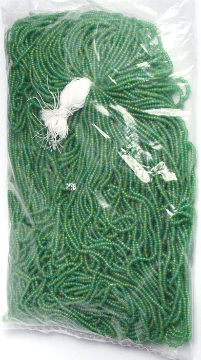 Czech Seed Beads 10/0 Transparent - Green Shades
