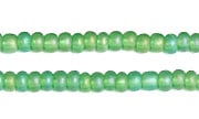 Czech Seed Beads 10/0 Transparent - Green Shades