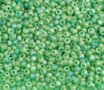 Czech Seed Beads 10/0 Transparent - Green Shades
