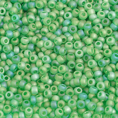 Czech Seed Beads 10/0 Transparent - Green Shades
