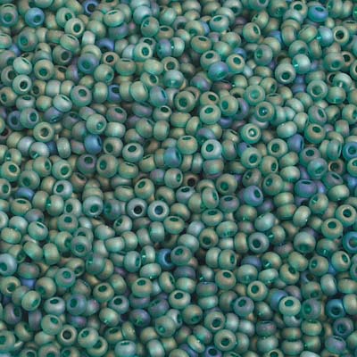 Czech Seed Beads 10/0 Transparent - Green Shades