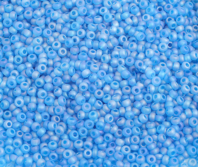 Czech Seed Beads 10/0 Transparent - Blue Shades