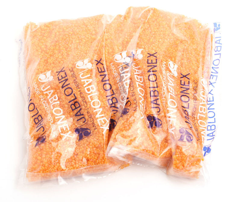 Czech Seed Beads 10/0 Transparent - Yellow/Orange Shades