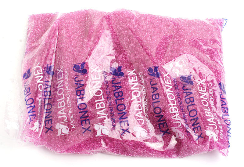 Czech Seed Beads 10/0 Transparent - Pink Shades