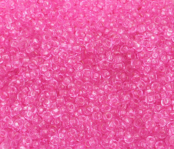 Czech Seed Beads 10/0 Transparent - Pink Shades