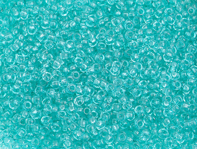 Czech Seed Beads 10/0 Transparent - Green Shades
