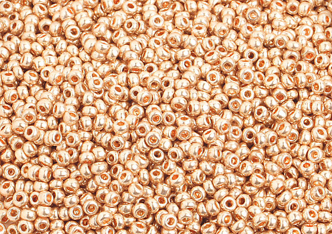Czech Seed Beads 10/0 Metallic Gold/Copper Shades