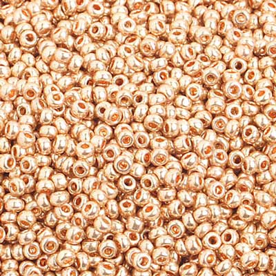 Czech Seed Beads 10/0 Metallic Gold/Copper Shades