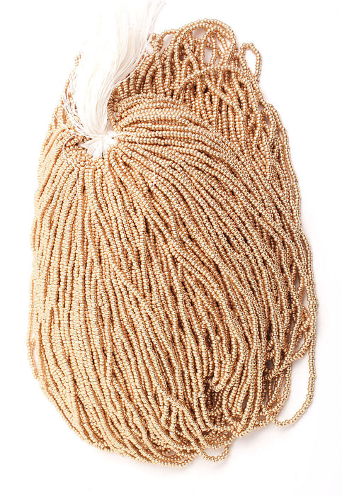 Czech Seed Beads 10/0 Metallic Gold/Copper Shades