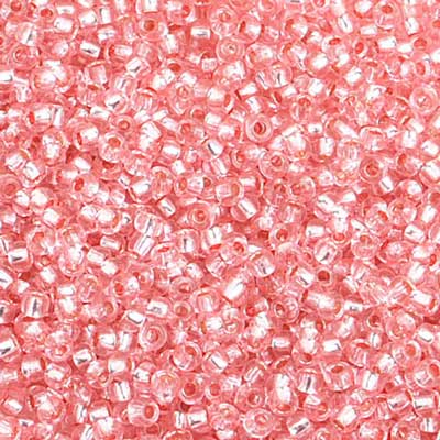 Czech Seed Beads 10/0 Silver Lined - Pink Shades