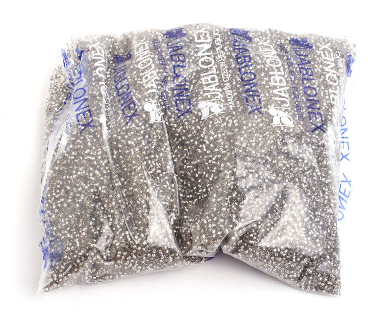 Czech Seed Beads 10/0 Silver Lined - Crystal/Multi Shades