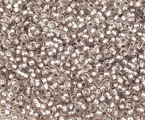 Czech Seed Beads 10/0 Silver Lined - Crystal/Multi Shades