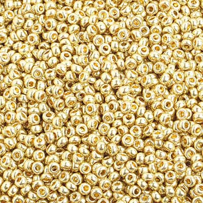 Czech Seed Beads 10/0 Metallic Gold/Copper Shades