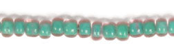 Czech Seed Beads 10/0 Color Lined Green Shades