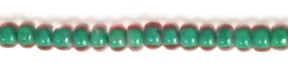 Czech Seed Beads 10/0 Color Lined Green Shades