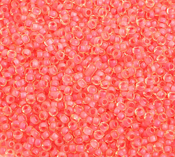 Czech Seed Beads 10/0 Color Lined Yellow/Orange Shades