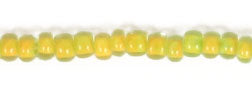 Czech Seed Beads 10/0 Color Lined Green Shades