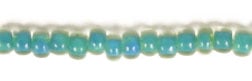 Czech Seed Beads 10/0 Color Lined Green Shades
