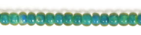 Czech Seed Beads 10/0 Color Lined Green Shades