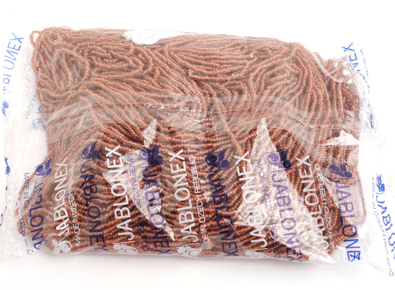 Czech Seed Beads 10/0 Color Lined Brown Shades