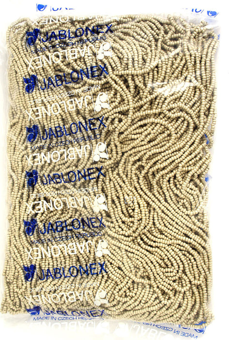 Czech Seed Beads 10/0 Metallic Silver Shades