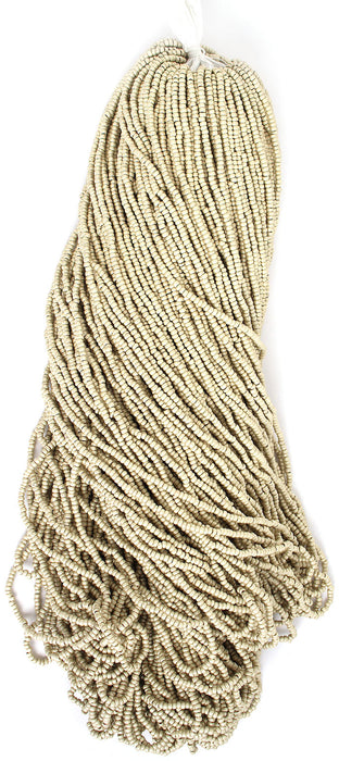 Czech Seed Beads 10/0 Metallic Silver Shades