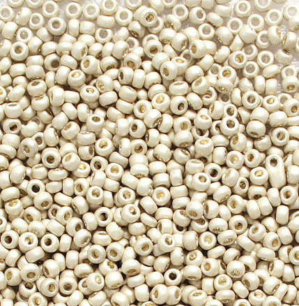 Czech Seed Beads 10/0 Metallic Silver Shades