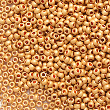 Czech Seed Beads 10/0 Metallic Gold/Copper Shades