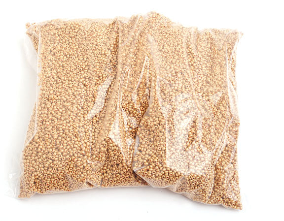 Czech Seed Beads 10/0 Metallic Gold/Copper Shades