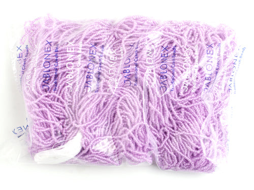 Czech Seed Beads 10/0 Color Lined Purple Shades
