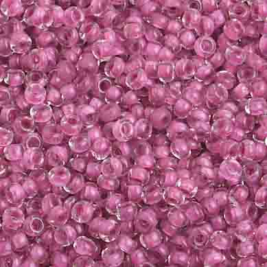 Czech Seed Beads 10/0 Color Lined Purple Shades