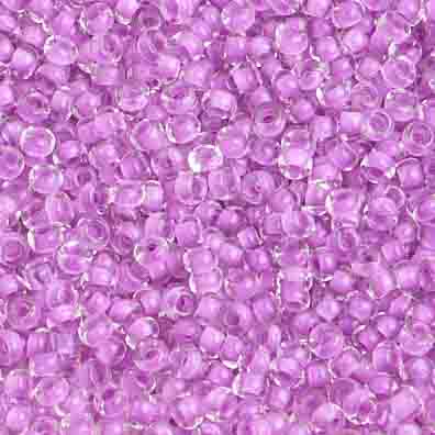 Czech Seed Beads 10/0 Color Lined Purple Shades