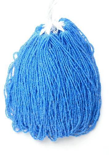 Czech Seed Beads 10/0 Color Lined Blue Shades