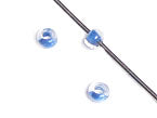 Czech Seed Beads 10/0 Color Lined Blue Shades
