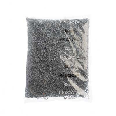 Czech Seed Beads 10/0 Color Lined Black/Grey Shades