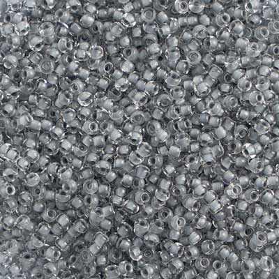 Czech Seed Beads 10/0 Color Lined Black/Grey Shades