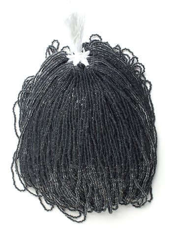 Czech Seed Beads 10/0 Color Lined Black/Grey Shades
