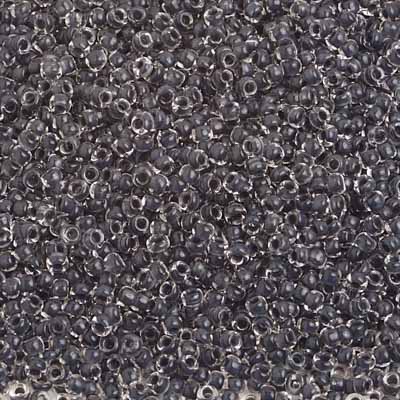 Czech Seed Beads 10/0 Color Lined Black/Grey Shades