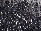 Czech Seed Beads 10/0 Color Lined Black/Grey Shades