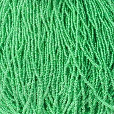Czech Seed Beads 10/0 Color Lined Green Shades