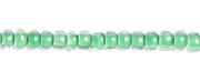 Czech Seed Beads 10/0 Color Lined Green Shades