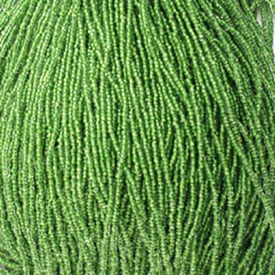 Czech Seed Beads 10/0 Color Lined Green Shades